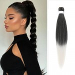 Coada de par dreapta Afro Vigorous Easy Jumbo Braids Hair de  80 cm Brunet -Silver Ombre EZ1B80Easy